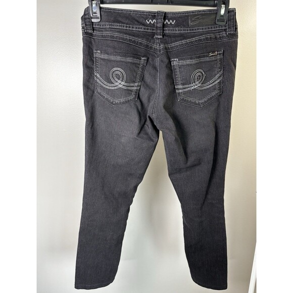 Seven7 Jeans Women's Size 8 Skinny Dark Wash Five Pockets Stretch Denim Black - Picture 6 of 13